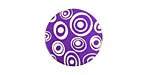 Lillypilly Purple Groovy Circles Anodized Aluminum Disc 19mm, 24 gauge