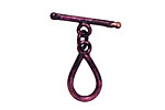 Missficklemedia Patinated Violet Oval Toggle Clasp 20x11mm, 24mm bar