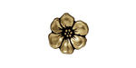TierraCast Antique Brass (plated) Apple Blossom Button 14mm