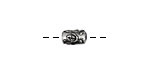 Rustic Charms Sterling Silver Swirl Tube 8x5mm