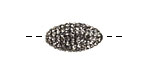 Black Diamond Pave (w/ Preciosa Crystals) Rice 19x10mm (1.5mm hole)