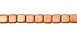 Czech Glass Matte Metallic Copper Square 6mm