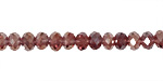 Raspberry Mocha AB Crystal Faceted Rondelle 6mm