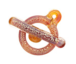 Grace Lampwork Whispering Peach Toggle Clasp 25-26x31-32, 39-40mm bar