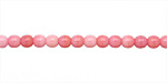 Czech Glass Strawberries & Cream Round 4mm