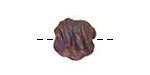 XAZ Raku Rust Blue Small Orb 13-14mm
