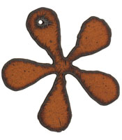 The Lipstick Ranch Rusted Iron Extra-Large Daisy Pendant 58mm