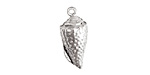 Nunn Design Antique Silver (plated) Conch Charm 10x24mm