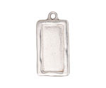 TierraCast Rhodium (plated) Rectangle Frame Drop 15x31mm