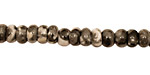 Black Tree Agate Rondelle 6mm