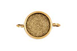 Nunn Design Antique Gold (plated) Small Circle Bezel Link 28x19mm