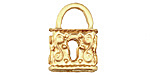 Ezel Findings Gold (plated) Double Sided Padlock Pendant 16x23mm