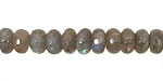Labradorite Faceted Rondelle 4x8mm