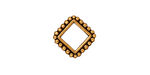 TierraCast Antique Gold (plated) 6mm Diamond Bead Frame 14mm