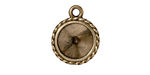 TierraCast Antique Brass (plated) Twisted Round Frame 16x20mm