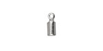 Silver (plated) Fold Over Crimp End 11x4mm