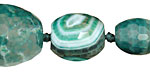 Sea Green Agate Faceted Rice Graduated 13-30x12-26mm