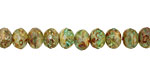 Czech Glass Jungle Watch Picasso Fire Polished Rondelle 5x7mm
