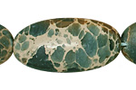 Blue Impression Jasper Flat Oval 40x20mm