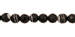 Black Sardonyx Faceted Round 6mm