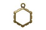 Artistic Wire Antique Brass Hexagon Wrapper 18x24mm