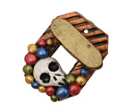 Poison Tree Polymer Clay Rainbow Skull Toggle Clasp 27x22mm, 21mm bar