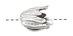Ezel Findings Rhodium (plated) Tulip Bead Cap 18x16mm