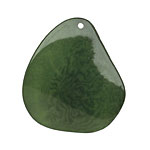 Tagua Nut Forest Green Potato Chip 30-37x37-47mm