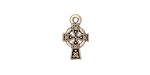 TierraCast Antique Silver (plated) Celtic Cross Charm 9x15mm