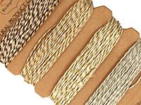 Metallic Vintage Hemp Twine 10 lb, 42 ft x 4 colors