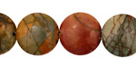 Red Creek Jasper Puff Coin 16mm