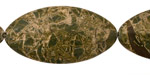 African Green Jasper Horse Eye 40x20mm
