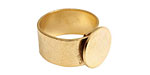 Nunn Design Antique Gold (plated) Small Circle Adjustable Ring 13mm