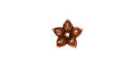 TierraCast Antique Copper (plated) Jasmine Bead Cap 2x12mm