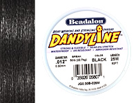 DandyLine Black .3mm Thread, 25 meters