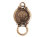 Nunn Design Antique Gold (plated) Decorative Circle Connector 36x19mm