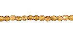 Czech Fire Polished Glass Twilight Topaz Round 4mm