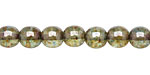 Czech Glass Luster Transparent Green Round 8mm