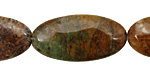 Copper Green Opal Flat Oval 30x15mm