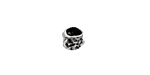 Rustic Charms Sterling Silver Small Tube w/ Dots 5x6mm
