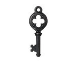 TierraCast Gunmetal Quatrefoil Key Charm 11x32mm