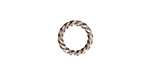 Nunn Design Antique Silver (plated) Large Rope Jump Ring 12mm