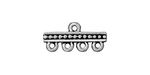 TierraCast Antique Silver (plated) 1-4 Beaded Bar 21x10mm