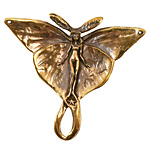 Green Girl Bronze Luna Moth Fairy 42mm