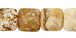 Pineapple Yellow Opal Puff Square 15mm