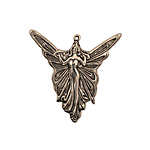 Stampt Antique Pewter (plated) Madame Butterfly Pendant 30x30mm