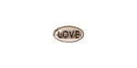 TierraCast Antique Rhodium (plated) Love Word Bead 11x6mm