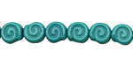 Czech Glass Teal Ammonite 8mm