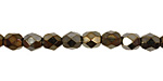 Czech Fire Polished Glass Iris Brown Round 6mm