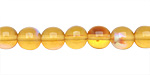 Czech Glass Medium Topaz AB Round 8mm